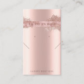 モダングリッターイヤリングネックレス表示カード 名刺 (正面)