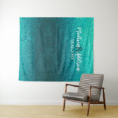 モダングリッターオンブレ結婚式フォトブース背景 タペストリー (インサイチュ(横))