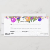 モダングリッタークリスマスリース贈与証 (裏面)