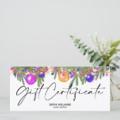 モダングリッタークリスマスリース贈与証 (スタンド正面)