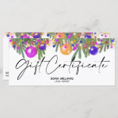 モダングリッタークリスマスリース贈与証 (正面/裏面)