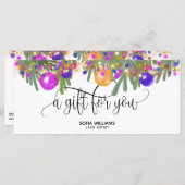 モダングリッタークリスマスリース贈与証 (正面/裏面)