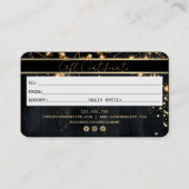 モダングリッタークレジットカード証明書 名刺 (裏面)