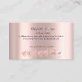 モダングリッターグラデーションバラ金ゴールドハート ロイヤリティカード (裏面)