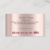 モダングリッターグラデーション金ゴールドロータス ロイヤリティカード (裏面)