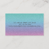 モダングリッターグラデーション、金ゴールド紙吹雪、ブラシストローク 名刺 (裏面)