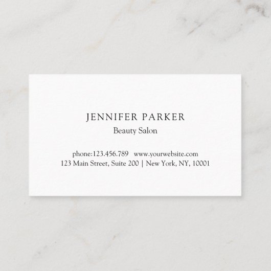 モダングリッターサロンスパロイヤリティカード 名刺 (裏面)