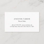 モダングリッターサロンスパロイヤリティカード 名刺 (裏面)