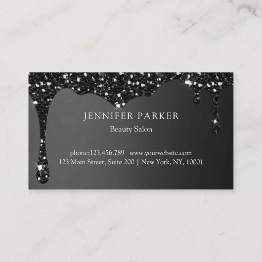 モダングリッターサロン割引カード 名刺 (裏面)