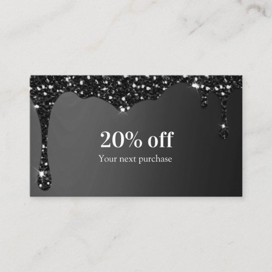 モダングリッターサロン割引カード 名刺 (正面)