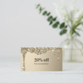 モダングリッターサロン割引カード 名刺 (スタンド正面)