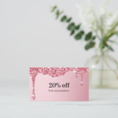 モダングリッターサロン割引カード 名刺 (スタンド正面)