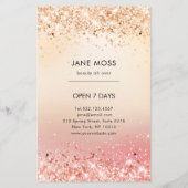 モダングリッターサロン料金表フライヤー チラシ (裏面)