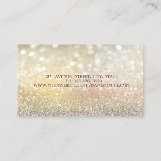 モダングリッターシーケンス抽象芸術《写真》ぼけ味 名刺 (裏面)