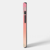 モダングリッタースパークルスターズピーチオレンジマジカル Case-Mate iPhoneケース (裏面 / 左)