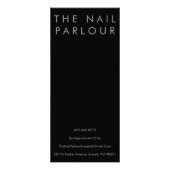 モダングリッタータイポグラフィサロンカード ラックカード (裏面)