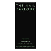 モダングリッタータイポグラフィサロンカード ラックカード (裏面)