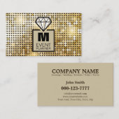 モダングリッターダイヤモンドイベントプランナープロフェッショナル 名刺 (正面/裏面)