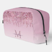 モダングリッタードライパーソナライズされたプズモノグラム名 ドップキット (右コーナー)