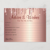 モダングリッタードライ結婚プのアドバイスウィッシュカード (正面)