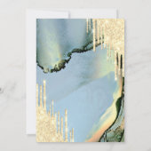 モダングリッタードリップアルコールインク18誕生日 招待状 (裏面)