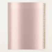 モダングリッタードリップバラ金ゴールドロータス プランナー手帳 (裏面)