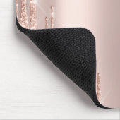 モダングリッタードリップバラ金ゴールド マウスパッド (コーナー)