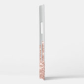 モダングリッタードリップバラ金ゴールド、銀、モノグラム Case-Mate iPhoneケース (裏面 / 右)