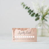 モダングリッタードロップサロンとスパロイヤリティ 名刺 (スタンド正面)