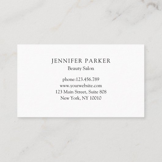 モダングリッタードロップサロンとスパロイヤリティ 名刺 (裏面)