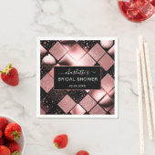 モダングリッターパターンブライダルシャワー スタンダードカクテルナプキン (インサイチュ)