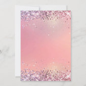 モダングリッターパープルシルバー(イミタット)ブライダル 招待状 (裏面)