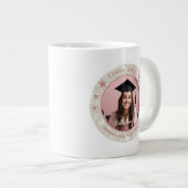 モダングリッターフォトピンク卒業 ジャンボコーヒーマグカップ (正面右)