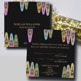 モダングリッターヘアクリップお客様の紹介 スクエア名刺