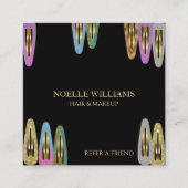 モダングリッターヘアクリップお客様の紹介 スクエア名刺 (正面)