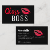 モダングリッターリップグロスボス化粧名刺 名刺 (正面/裏面)