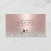 モダングリッターリップ赤面バラ金ゴールドメイクアップアーティスト 名刺 (裏面)