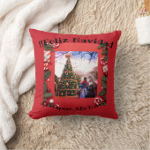 モダングリッターレタリングクリスマスフェリズナビダッド クッション (ブランケット)