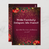 モダングリッターレタリングクリスマスフェリズナビダッド ポストカード (正面/裏面)