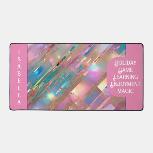 モダングリッター光ホログラフィックコレクション デスクマット (正面)