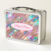 モダングリッター光ホログラフィックコレクション メタルランチボックス (裏面)