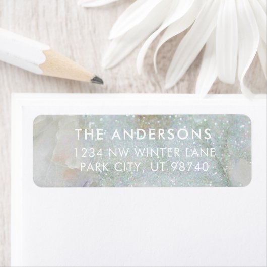モダングリッター大理石アドレパーソナライズされたス ラベル (インサイチュ)
