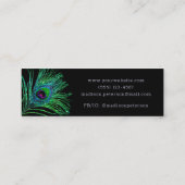 モダングリッター羽ジュエリーイヤリングディスプレイ スキニー名刺 (裏面)