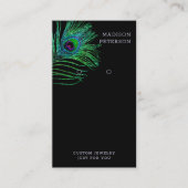 モダングリッター羽ジュエリーイヤリングディスプレイ 名刺 (正面)