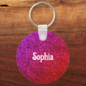 モダングリッター背景 キーホルダー (正面)