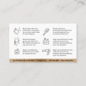 モダングリッター金ゴールド後のHairの拡張 名刺 (裏面)