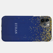 モダングリッター青柄 Case-Mate iPhoneケース (裏面(横))