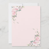 モダングリッター駆動バラ金ゴールド21誕生日Inv 招待状 (裏面)