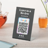 モダングリッター ヘアサロン Google レビュー QR コード 台座サイン (インサイチュ)