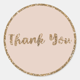モダングリッター ローズゴールド ブラッシュ グラム サンクスユー ラウンドシール
